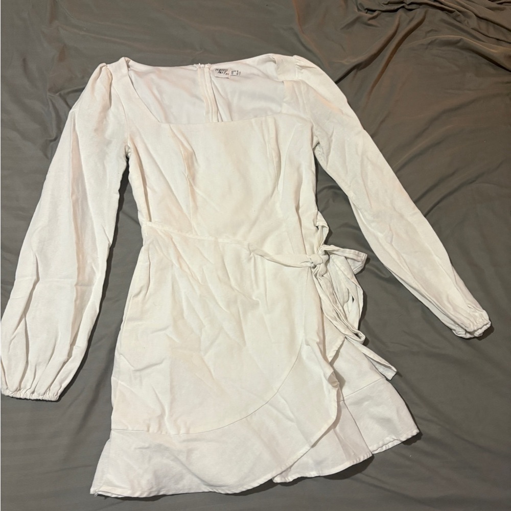 Princess Polly White Long Sleeve Dress